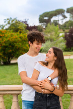 Young Couple In A Park