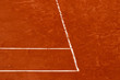 View on a tennis court and baseline