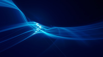 Wall Mural - abstract blue background element on black. fractal graphics 3d illustration. three-dimensional compo