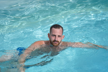 a red beard young male model portrait