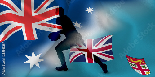 オーストラリア フィジー ラグビー 国旗 Stock Vector Adobe Stock