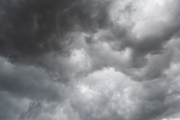 Wall Mural - dark clouds in summer before rainy
