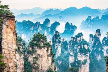 Wall Mural - landscape of zhangjiajie. taken from old house field. located in wulingyuan scenic and historic inte