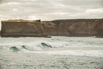 Wall Mural - surfing at the Beach at Sherbrook River, Great Ocean Road, Victoria