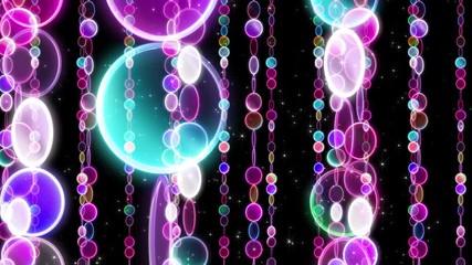 Wall Mural - Colorful Chain Line Space Glitter background.