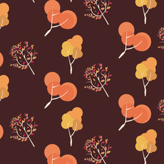 Sticker - Autumn leaves season pattern background