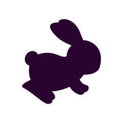 Wall Mural - cute and little rabbit silhouette