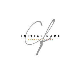 Wall Mural - C F CF Beauty vector initial logo, handwriting logo of initial signature, wedding, fashion, jewerly, boutique, floral and botanical with creative template for any company or business.