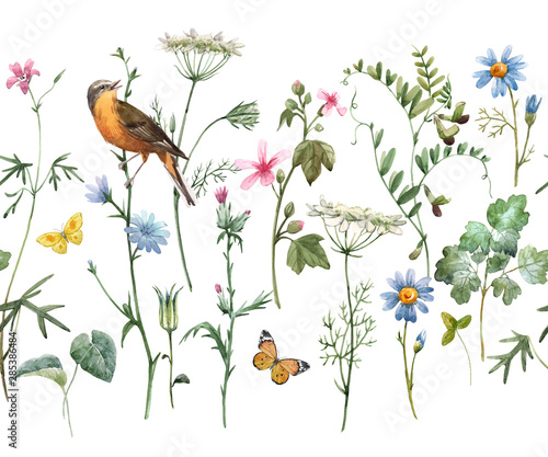 Watercolor floral pattern