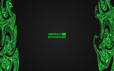 Wall Mural - dark abstract modern and trendy background texture. overlap layers with light green liquid marble de