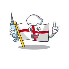 Canvas Print - Nurse flag england with the cartoon shape