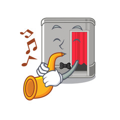 Sticker - With trumpet photo booth isolated with the cartoon