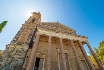 Montalcino (Italy) - The awesome historical center of the medieval and renaissance city on the Val d'Orcia, famous for wine; Tuscany region, province of Siena