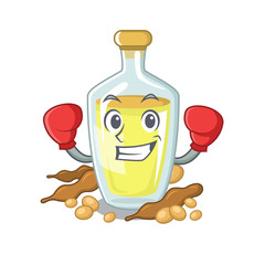 Sticker - Boxing soybean oil put in cartoon bottle