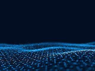 Wall Mural - computer geometric digital connection structure. business inteligence technology background. binary 