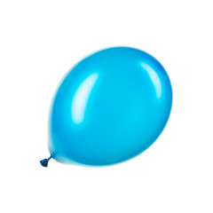 Single blue helium balloon, element of decorations