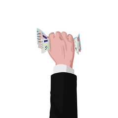 Canvas Print - Hand mit Geld - Anzug