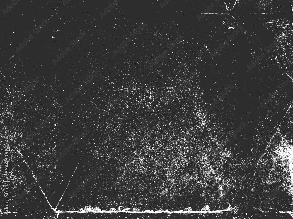Distress old cracked concrete vector texture. Black and white grunge background. Stone, asphalt, plaster, marble. - obrazy, fototapety, plakaty 