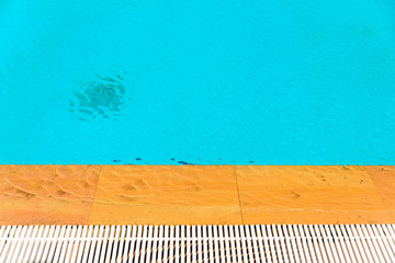 Wall Mural - Blue water and ripple wave in poolside