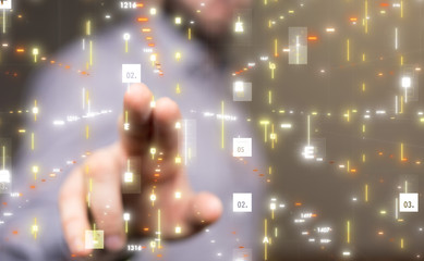 Innovation futuristic digital data binary code background technology