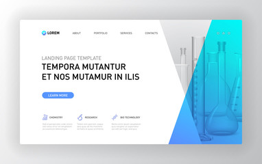 Wall Mural - Pharmaceutical Landing page template