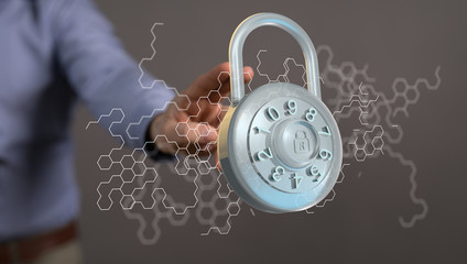 security data code digital in hand