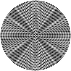 Abstract vector background with halftone dots circle. Creative geometric pattern 