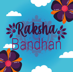 Sticker - happy raksha bandhan poster design