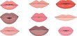 © aleutie - Set of realistic racially diverse vector illustrations of human lips, male and female, EPS 8, no transparencies