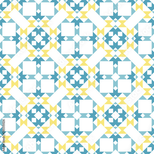 Abstract triangles seamless pattern. Simple geometric shapes in ethnic style.