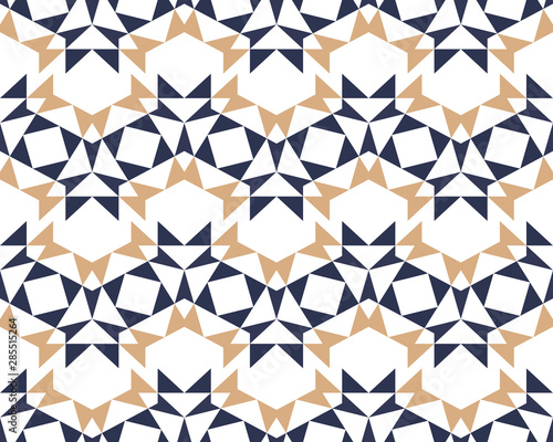 Abstract triangles seamless pattern. Simple geometric shapes in ethnic style.