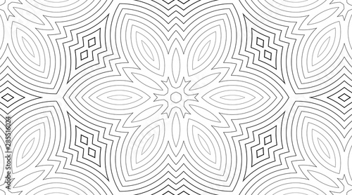 Abstract wavy lines seamless pattern. Periodic oscillation of geometric shapes.