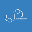 © Pushkarevskyy - Partnership business logo. Linear banner of team