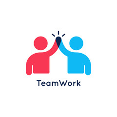 teamwork concept logo. team work icon on white