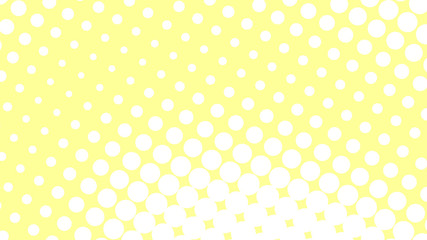 Poster - Pale yellow retro pop art background with halftone dots design