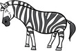 zebra cartoon animal character illustration