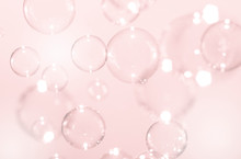 Bright Soap Bubbles Background.