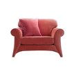 © creativesunday - Red fabric armchair isolated on white background with clipping path.