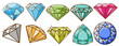 diamond vector set graphic clipart