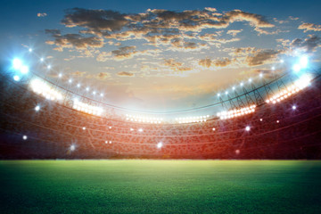 Wall Mural - stadium in lights 3D rendering.