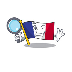 Canvas Print - Detective flag france isolated with the mascot