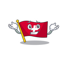 Sticker - Grinning flag switzerland isolated in the character