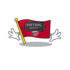 Sticker - Virtual reality switzerland flag put in cartoon cupboard