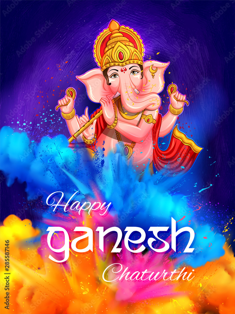 illustration of lord ganesha religious background WallsHeaven vectomart