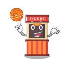 Sticker - With basketball ticket booth edge of mascot table