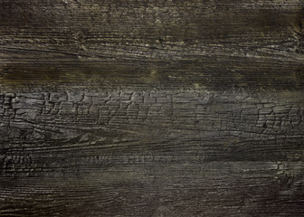 Canvas Print - burnt wooden surface