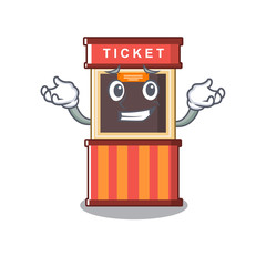 Canvas Print - Grinning ticket booth in the cartoon shape