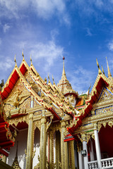 Wall Mural - Lahan Temple, Bang Bua Thong, with the main Buddha image in the chapel is the Sukhothai Art Buddha image.