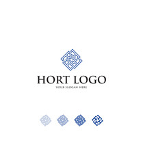 Wall Mural - ornamental abstract geometric line shapes logo template collection
