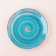 Blue Plate On The Light Background